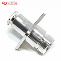 Connecteur coaxial RF femelle N 25mm à 4 trous à bride carrée pour câble RG58 RG195 RG142 RG400 Connecteurs coaxiaux Produit