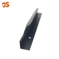 Poignée de tiroir longue et dissimulée en acier inoxydable noir mat, style contemporain, pour armoires de cuisine, commodes, armoires