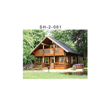 Log Cabin Resort Maison en bois retraite Timber lodge vacances Log Cabin villa de luxe Cadre en bois préfabriqué