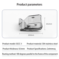Clips de fixation réglables en acier inoxydable pour panneaux solaires, pour la gestion des câbles