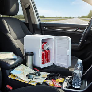 <span class=keywords><strong>Mini</strong></span>-réfrigérateur double usage 4L, électrique, portable, <span class=keywords><strong>pour</strong></span> la maison et la voiture, avec fonction de refroidissement et de chauffage <span class=keywords><strong>pour</strong></span> les cosmétiques - Product Image 5