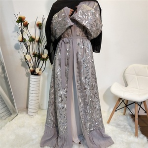 1711# Fashion Open Abaya for Women Muslim Dubai Designs Eid Ramadan Modest Kimono Wholesale Abaya - Product Image 2