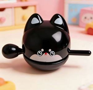 Petit jouet anti-stress en bois en forme de poisson, motif chat de dessin animé, décoration de bureau, gadget de frappe de style bouddhiste, modèle 11, vente en gros d'usine - Product Image 1