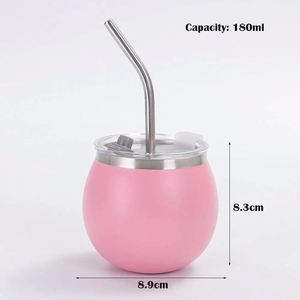 Tasse à Yerba Maté en Acier Inoxydable Écologique de 180 ml, Gobelet Isotherme à Double Paroi pour Thé, Isolation Thermique 6-12 Heures - Product Image 4
