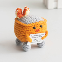 Ornement en crochet fait main 'Dumpster Fire' en peluche amigurumi, pour le soutien émotionnel, amusant, anti-stress, décoration d'intérieur, cadeau