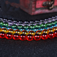 2025 perles de verre Millefiori colorées de haute qualité en cristal en gros, perles de verre rondes pour la fabrication de bijoux