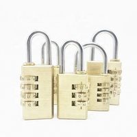 Cadenas cylindrique en laiton doré Anli personnalisé à combinaison 3 ou 4 chiffres, 2 mm