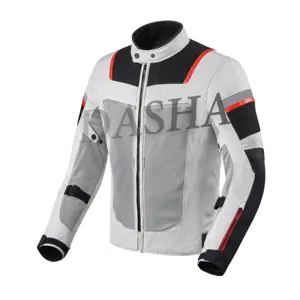 2023 Wholesale Premium Quality WHITE BLACK COMBO Cyclone III Design of Motorcycle Textile Jacket for Mens