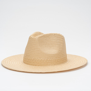 Sombrero de Paja de Ala Plana Informal para Exteriores, Color Liso, con Parte Superior Transpirable y Hueca, Unisex, para Playa, Vacaciones, Protección Solar - Product Image 3