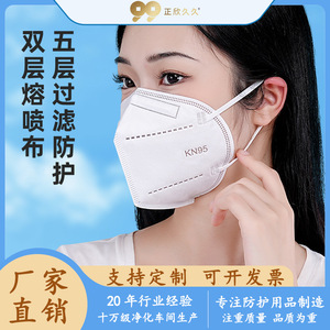 Mascarilla Respiratoria Kn95 3D de 3 Capas, Protección Contra Polvo y Smog, para Uso General, Caja Blanca de 30 Unidades - Product Image 5