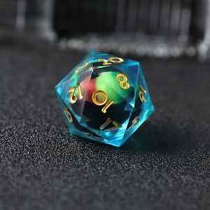 Juego de dados D & D DND para mazmorra y Dragón, dados de núcleo líquido de resina de borde afilado juego de rol Dados D y D D20 D12 D10 D8 D6 D4 - Product Image 6