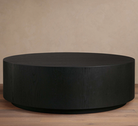 Table basse moderne pour salon, meubles en bois de chêne fabriqués à la main, table basse ronde de luxe