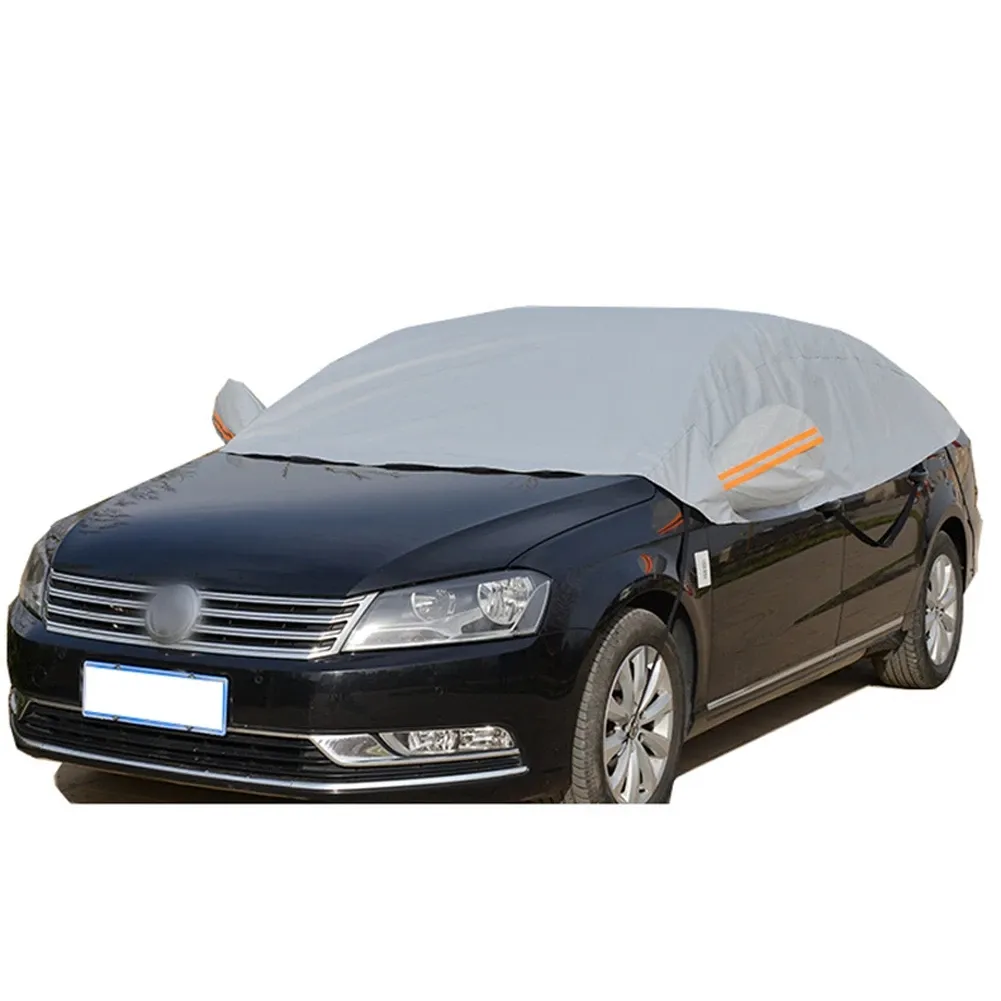 Waterproof All Weather Windproof Dustproof Windshield Cover Snow Ice Winter Summer Car Half Cover Top for Sedan SUV