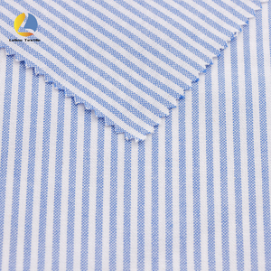 Vải Oxford sọc kẻ trơn, không nhăn, nhuộm sợi, 55% cotton 45% polyester, mới về, dùng may áo camisole - Product Image 4
