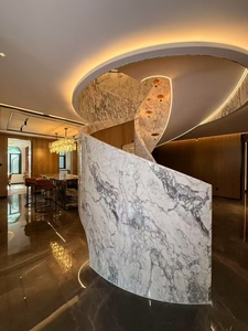 แผ่นหินอ่อน Arabescato ขัดเงาคุณภาพสูง GOLDTOP เป็นมิตรกับสิ่งแวดล้อม กันน้ำ ลายเส้นโดดเด่น เหมาะสำหรับปูพื้นภายในวิลล่าสมัยใหม่ - Product Image 2