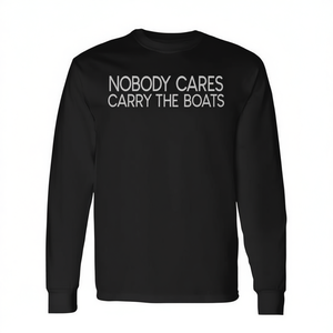 Camiseta de manga larga Carry The Boats, color negro, unisex, talla para adultos M L XL XXL - Product Image 2