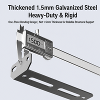 Support de fixation de câble 120 mm, plaque de montage métallique étendue en acier galvanisé de 1,5 mm pour l'organisation des câbles dans les armoires de serveur