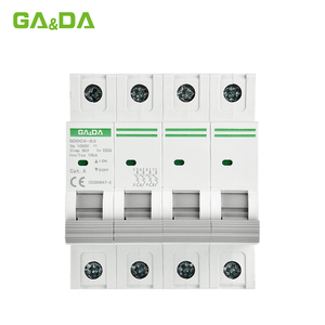 GADA CE 1P 2P 3P 4P 6KA 10KA 250V 500V 750V 1000V DC 10A 16A 20A 25A 32A 40A 50A 63A DC interruttore in miniatura MCB