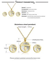 Conjunto de Joyería de Acero Inoxidable para Mujer, Diseño Clásico y Único con Zirconia en Forma de Corazón, Chapado en Oro, Collar, Aretes y Anillo