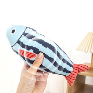 Высококачественные плюшевые игрушки кошачья мята в форме рыбы прочные интерактивные жевательные игрушки для кошек и собак устойчивые для игр - Product Image 3