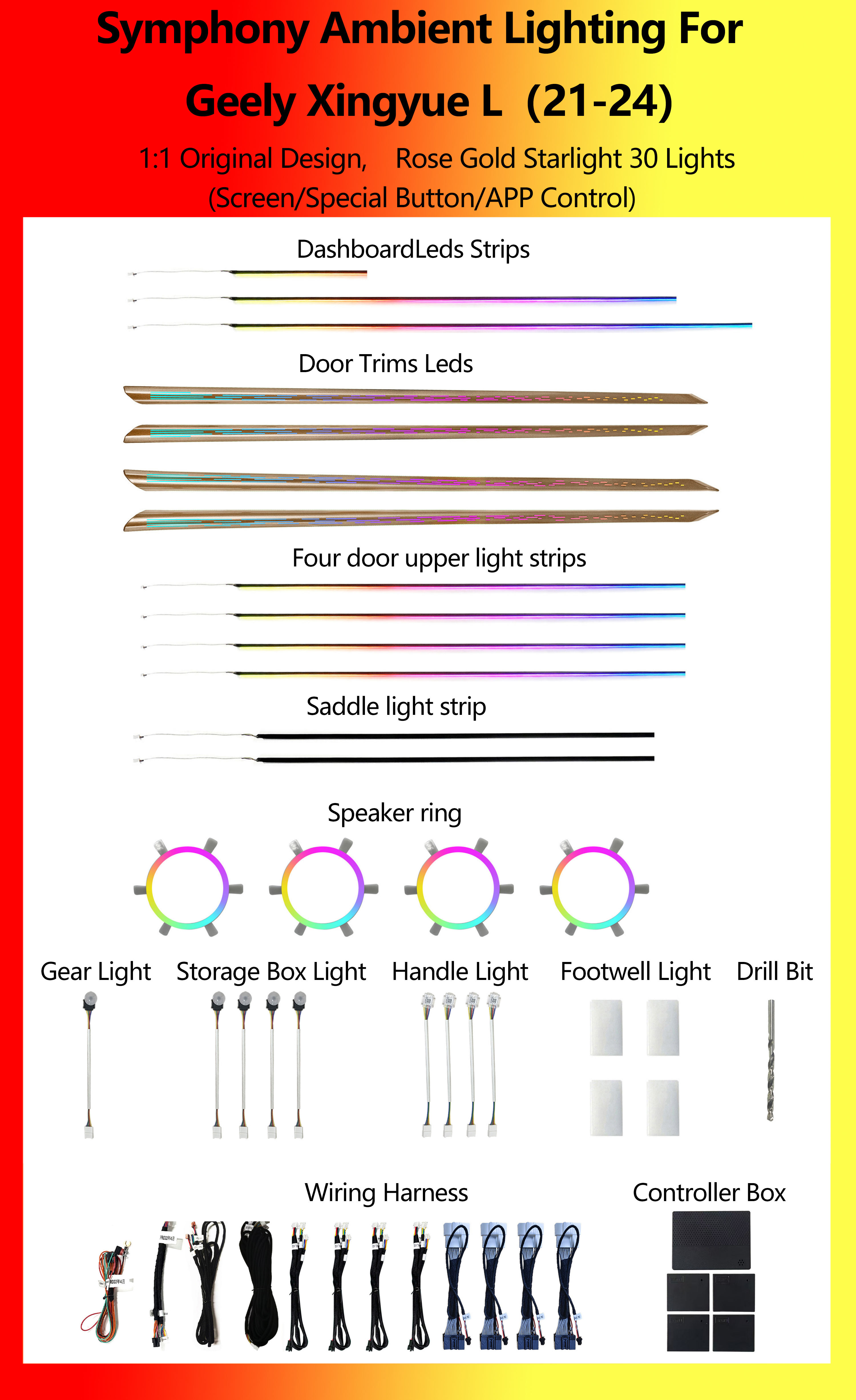 จีลี่ ซิงเย่ว์ แอล โรสโกลด์ สตาร์ไลท์ ซิมโฟนี 30 ไฟ