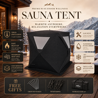 Tenda Sauna Oxford Square Ukuran Besar 5-6 Orang, Kualitas Menengah-High-End, Merk Warmfire, untuk Penggunaan Komersial