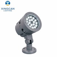 Projecteur LED extérieur pour hôtel, jardin et aménagement paysager, prix direct usine, aluminium, personnalisable, contrôlé par DMX512, RGB RGBW, IP65, 12W-72W