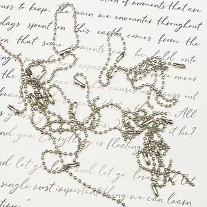 Chaîne de perles Guka, chaîne à billes en métal argenté, diamètre 2,4 mm, longueur 10 mm, accessoires de bijouterie, accessoires DIY - Product Image 4