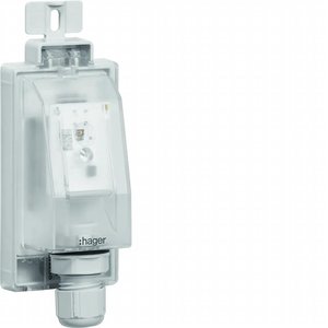 Hager <b>Light</b> <b>Sensor</b> For Wall Mounted Twilight <b>Switch</b> Ip55 7.2 Cm Width 9.7 Cm Height - Product Image 1