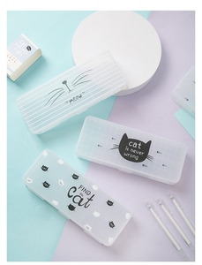 Puro scuola di plastica speciale rispettoso dell'ambiente non tossico netto rosso popolare cassa di matita della cassa di matita - Product Image 4