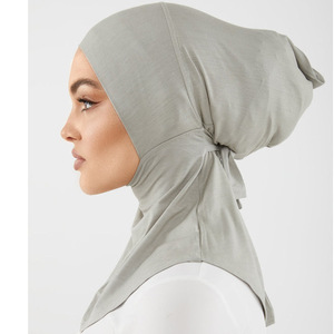 Gorro de Jersey Ajustable Elástico y Transpirable de Fibra de Bambú con Costuras de Alta Calidad para Mujer, Estilo <span class=keywords><strong>Ninja</strong></span> <span class=keywords><strong>Hijab</strong></span> - Product Image 1