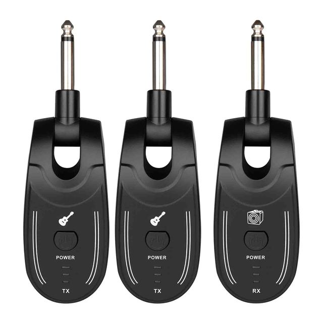 G56 Wireless Guitar System Rechargeable Transmitter Receiver Set for Electric/Acoustic Guitar Bass Violins Wind Instruments