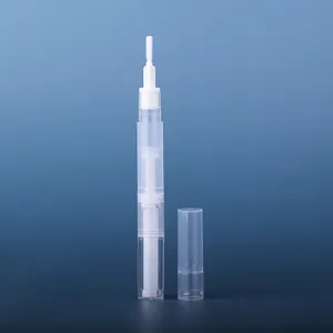 사용자 정의 빈 2ml 3ml 5ml 플라스틱 화장품 전기 도금 트위스트 브러쉬 펜 컨테이너 튜브 속눈썹 네일 UV