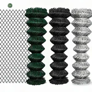 Galvanized Twisted Edge Chain Link Fence Black Chain Link Fence 6Ft 8 Foot Chain Link Fence For Sale