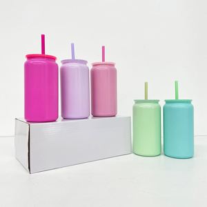 Gobelets isothermes en acier inoxydable à double paroi couleur bonbon pour soda et bière, 16 oz - Product Image 1