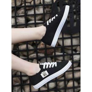 Sneakers Moderne e Semplici con Tomaia Glitterata in Tela per Uomo e Donna, Design con Lacci per Studenti, per Stagioni Estive e Autunnali - Product Image 2