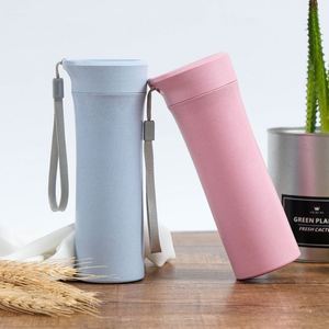 Vaso <span class=keywords><strong>de</strong></span> Café Reutilizable Portátil <span class=keywords><strong>de</strong></span> 450 ml, Ecológico, <span class=keywords><strong>de</strong></span> Paja <span class=keywords><strong>de</strong></span> Trigo, con Tapa, Personalizable, Libre <span class=keywords><strong>de</strong></span> BPA, Botella <span class=keywords><strong>de</strong></span> Agua - Product Image 5