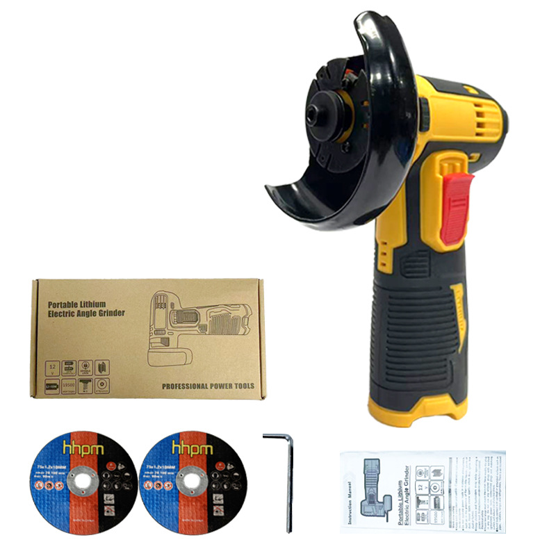 Machine nue jaune + accessoires + boîte en carton (batterie non incluse)