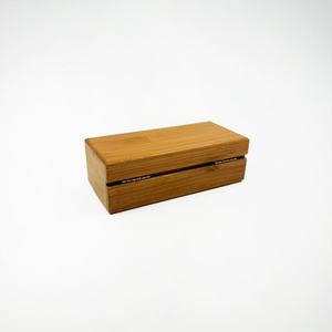 Bamboo Flip Top Eyeglass Case Rectangle <b>Foldable</b> <b>Sunglasses</b> Storage Box For Travel And Daily Use - Product Image 1