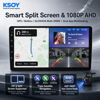KSOY-T100 Radio Android 9 Inci Universal Multimedia Mobil Nirkabel Carplay GPS Navigasi HiCar Kamera AHD Layar Sentuh RDS FM TF