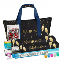 Pour le jeu de Mahjong, ensemble de trois pièces, sacs de rangement portables en tissu Oxford, écologiques, grande capacité, pour l'extérieur, sacs à cosmétiques