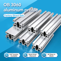 Profilé en aluminium à fente en T série 3060, 30x60, système de charpente en aluminium extrudé industriel pour châssis de machine d'automatisation