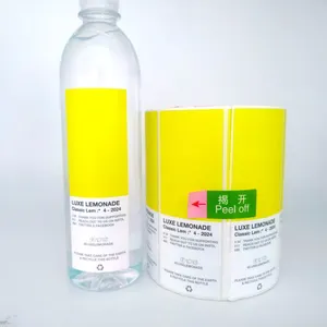 Custom doppelseitige selbst-klebe etiketten aufkleber für wasser flasche verpackung; private label verpackung