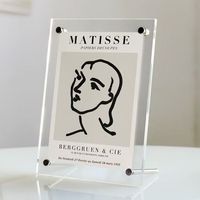 Support de cadre photo magnétique personnalisable en acrylique, présentoir de cartes et d'étiquettes de prix pour bureau
