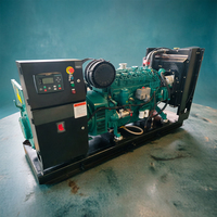 Générateur diesel silencieux à châssis ouvert triphasé à refroidissement par eau, haute efficacité, télécommande, 50/60Hz, groupe électrogène de secours