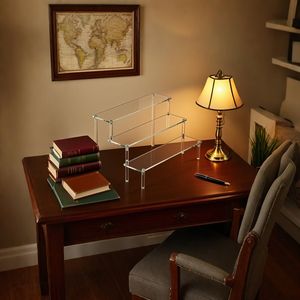 Soporte de exhibición vertical de acrílico transparente con estante para cupcakes de varios niveles, forma cuadrada para Perfume <span class=keywords><strong>Amiibo</strong></span> para figuras Funko POP - Product Image 1