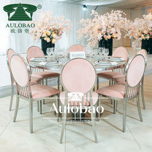 Chaise de mariage moderne de luxe en acier inoxydable argenté pour événements - Product Image 4