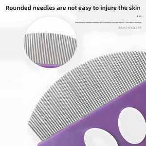 Mini Peine Facial para Mascotas, Perros Pequeños y <span class=keywords><strong>Gatos</strong></span>, Acero Inoxidable y PP, Diseño Simple, Cerdas Finas, Herramienta para Eliminar el Pelo - Cuidado de Cachorros - Product Image 3
