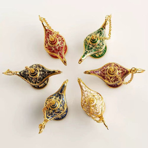 Nouvelle lampe à vœux <span class=keywords><strong>Aladin</strong></span> artisanale en alliage de zinc émaillé plaqué or, style moderne et traditionnel, différentes couleurs, cadeau de Russie - Product Image 4