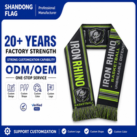 Écharpe de supporter personnalisée en polyester, imprimée par transfert thermique haute définition, pour événements sportifs